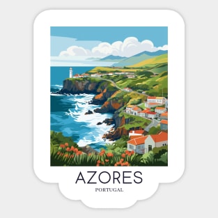 A Pop Art Travel Print of Azores - Portugal Sticker